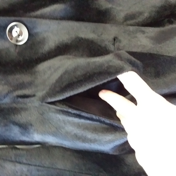 Siomon chang long black ladies coat 9/10 - Picture 6 of 10